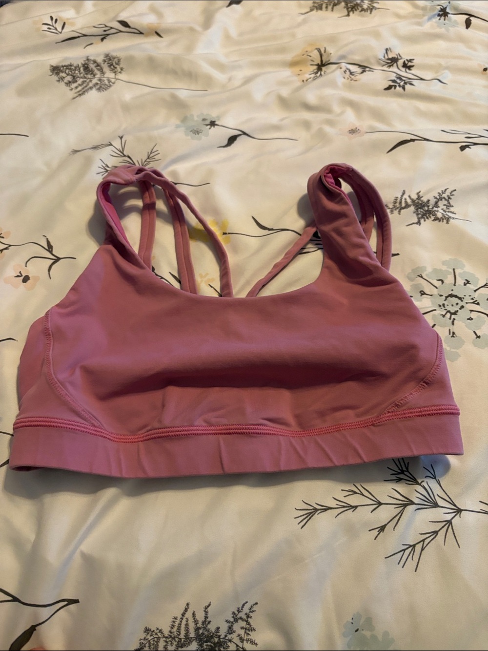 lululemon athletica Mauve Pink Strappy Sports Bra